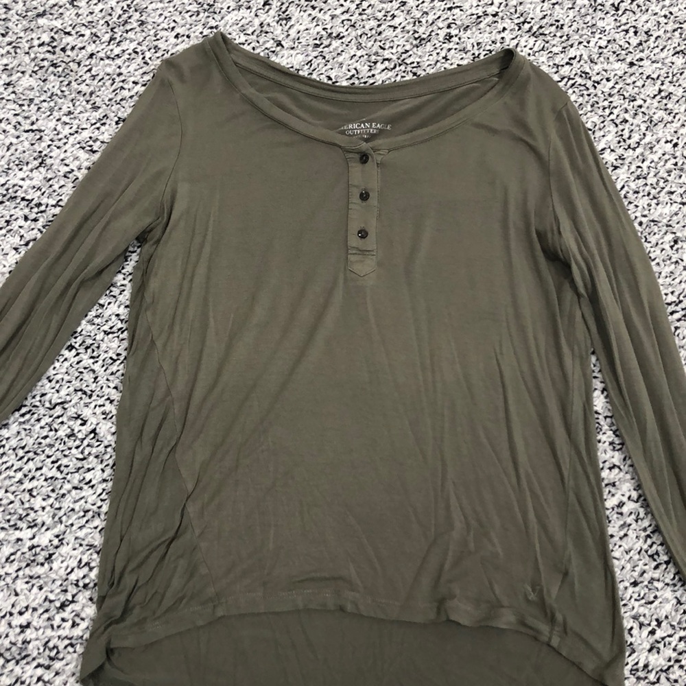 Camo green thin long sleeve tee